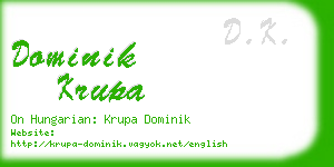 dominik krupa business card